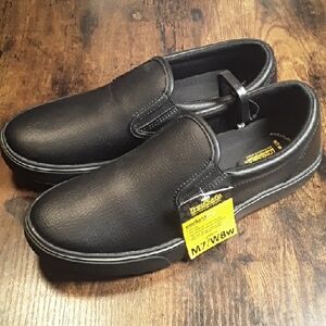 NWT TredSafe Men's 7 Women's 8w Slip Resistant enduropro Anti-fatigue Black Shoe